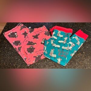 Lazy One Bundle X 2: Bear Yoga PJ Pant & Llama Legging Size MEDIUM Loungewear